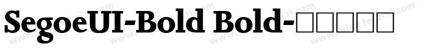 SegoeUI-Bold Bold字体转换